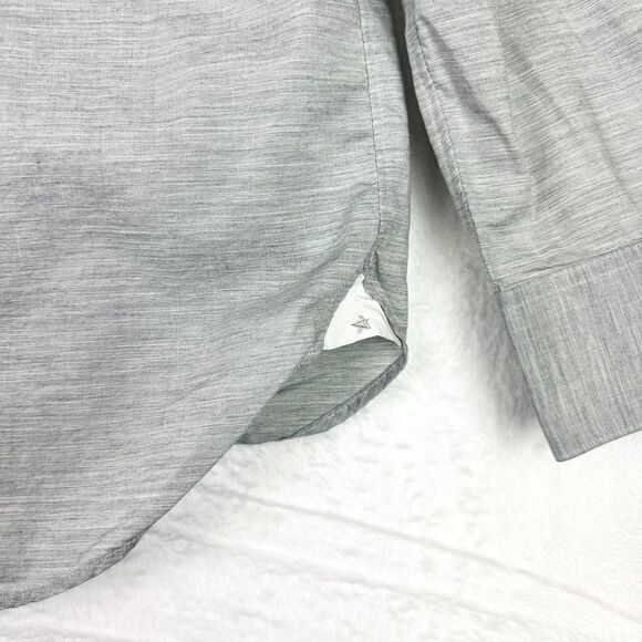 John Varvatos Regular Fit Cotton Long Sleeve Button Up Shirt Size 16 34/35 Gray - Picture 3 of 6